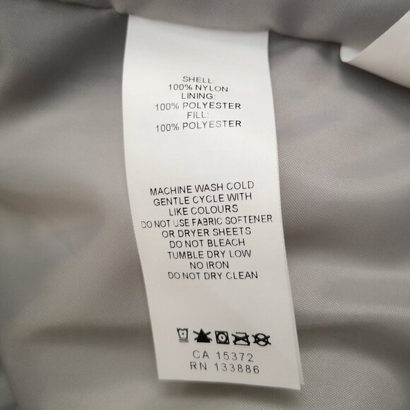 Joe Fresh Ladies Size Large Grey with White Accents Full Zip Puffy Vest - Picture 5 of 9